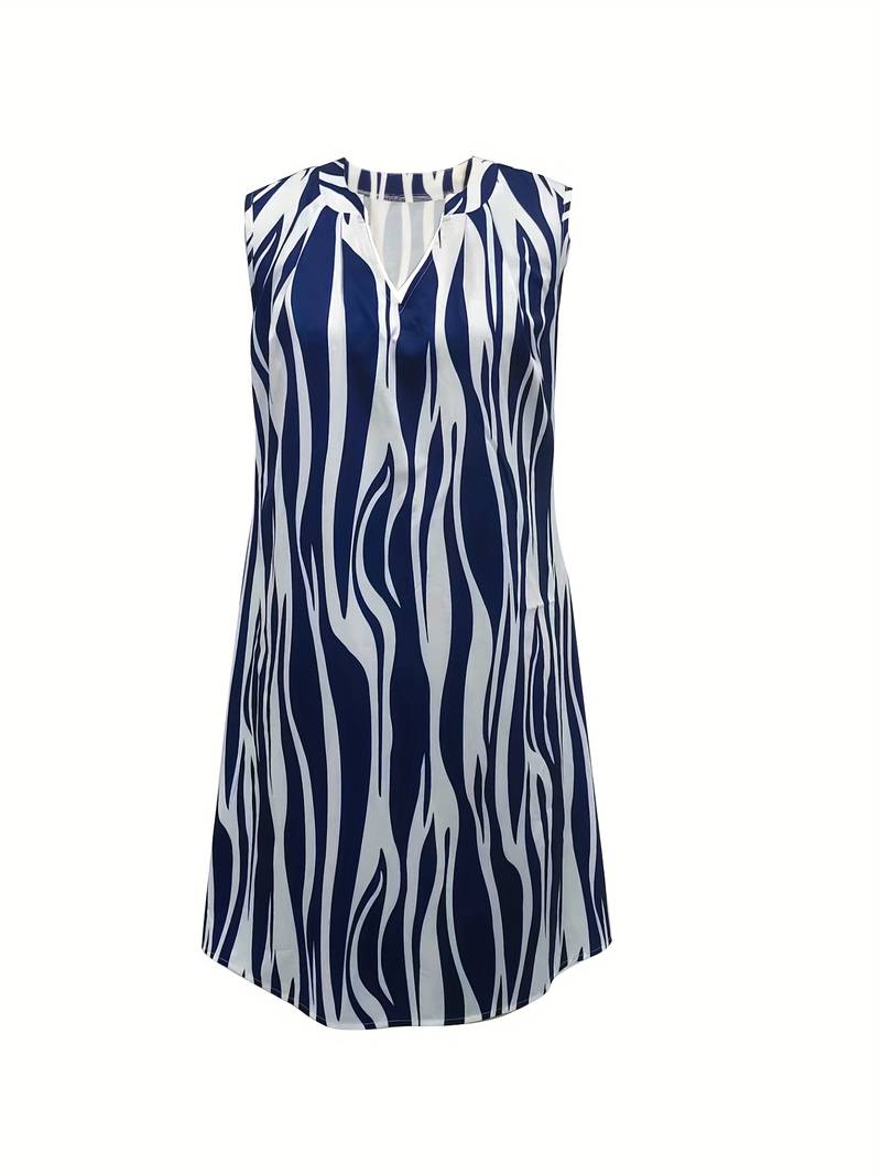 Norah Short Dress for Women – Sleeveless Striped Dress for Summer & Casual Look