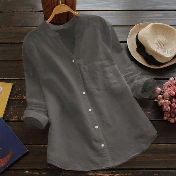 Aloyse Shirt for Women – Comfort in Breathable Linen-Cotton & Relaxed Loose Cut
