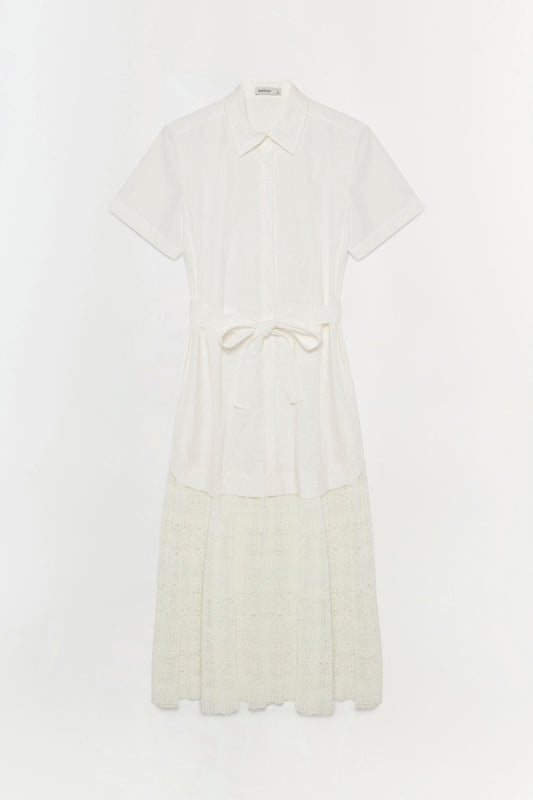 Jenner Lace Midi Shirt Dress
