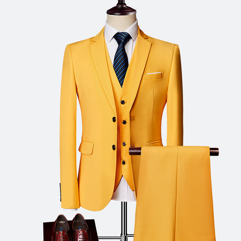 David Suit for Men – Elegant 3-Piece Suit, Breathable & Comfortable for Weddings & Business