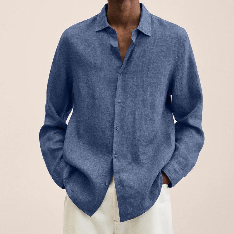 Giovanni Shirt for Men – Breathable Linen, Long Sleeves, Classic & Elegant Design