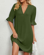 Nienke Dress for Women – Comfortable Summer Dress with Short Sleeves & Loose Cut