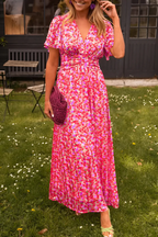 Elisa Floral Dress for Women – Flowy Sleeveless Dress with Defined Waist for Spring & Summer