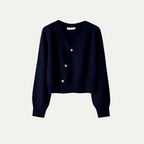 Eira Wool Cardigan for Women – Short Soft Knit with V-Neck & Button Closure, Elegant and Comfortable Cut