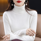 Emmie Cashmere Turtleneck Sweater for Women – Premium Soft Knit for Warmth and Light Comfort
