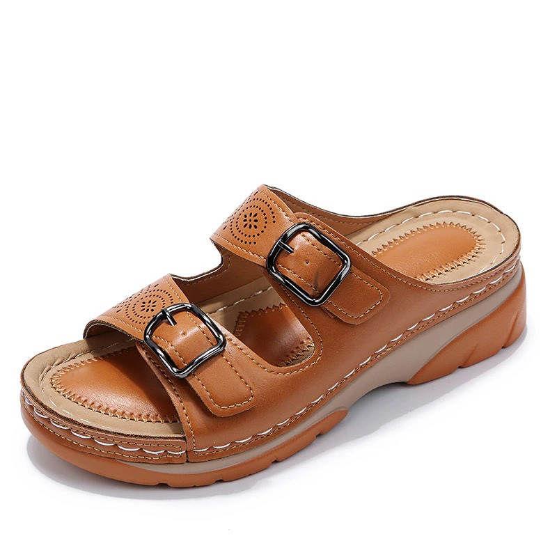 Sopia Sandals for Women – Open-Toe with Adjustable Buckle Straps & Comfort Sole
