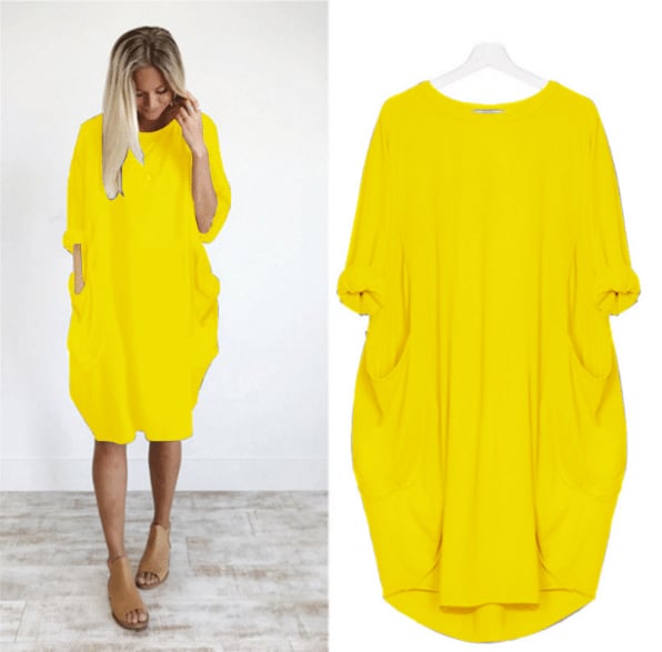 Delaney Summer Dress for Women – Light Fabric, Loose Cut & Chic Round Neck