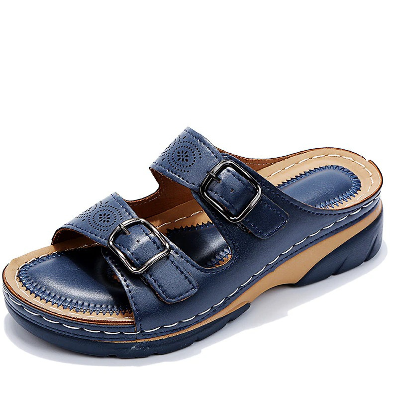 Sopia Sandals for Women – Open-Toe with Adjustable Buckle Straps & Comfort Sole
