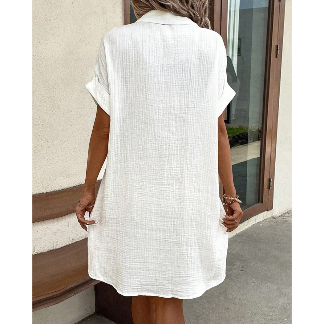 Gabriele Shirt Dress for Women – Elegant Summer Dress with Defined Waist & Airy Cut