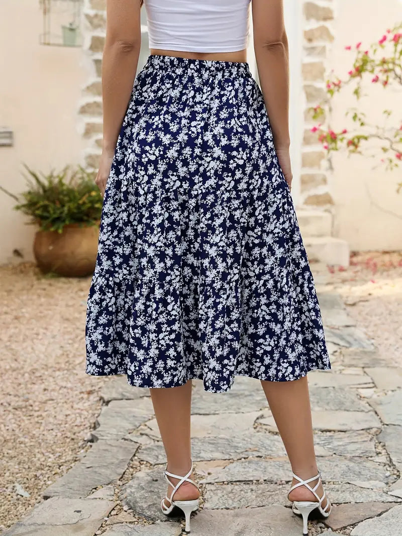 Zia Floral Skirt for Women – A-Line Cut with Pockets, Light for Spring & Summer