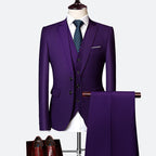 David Suit for Men – Elegant 3-Piece Suit, Breathable & Comfortable for Weddings & Business