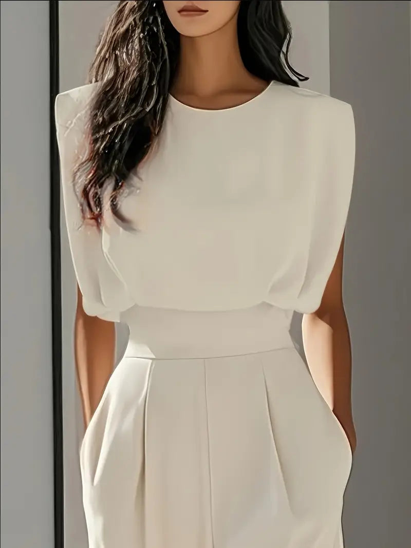 Mira Jumpsuit for Women – Elegant Jumpsuit with High Waist, Straight Legs & Light Fabric