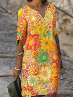Brianna Boho Dress for Women – Summer Dress with Floral Print, Flowy Cut & Casual Chic Style