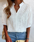 Emelia Blouse for Women – Elegant Top with Puff Sleeves & Comfortable Cut