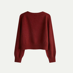 Eira Wool Cardigan for Women – Short Soft Knit with V-Neck & Button Closure, Elegant and Comfortable Cut