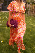 Elisa Floral Dress for Women – Flowy Sleeveless Dress with Defined Waist for Spring & Summer