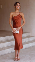Noemie Midi Dress for Women – Fitted Dress with Back Laces & Elegant Flared Skirt
