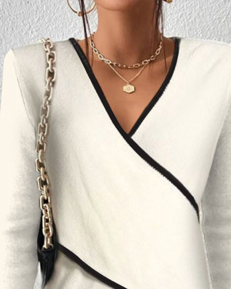 Naya Sweater for Women – Luxe V-Neck Sweater with Comfortable Fit & Timeless Elegant Design