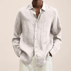 Giovanni Shirt for Men – Breathable Linen, Long Sleeves, Classic & Elegant Design