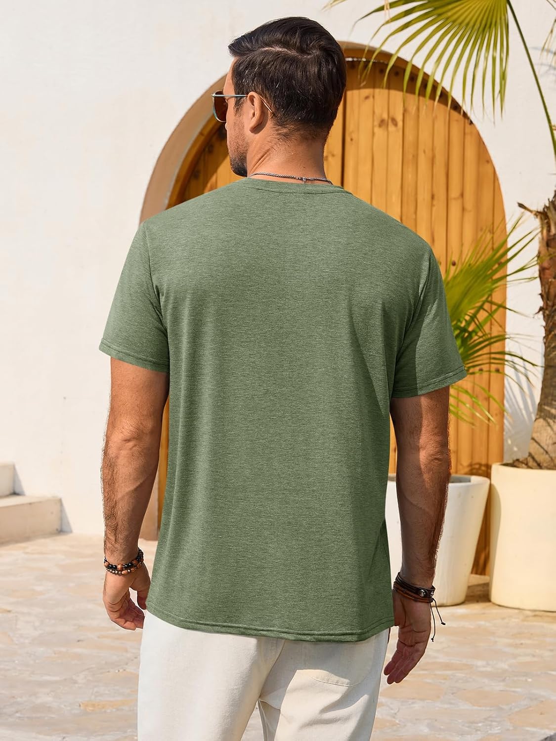 Enzo T-Shirt for Men – Graphic Crew Neck Tee, Vintage Beach & Casual Style