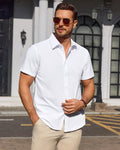 Julius Shirt for Men – Stain-Resistant Stretch Short-Sleeve Shirt, Business Style