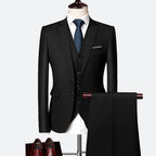 David Suit for Men – Elegant 3-Piece Suit, Breathable & Comfortable for Weddings & Business