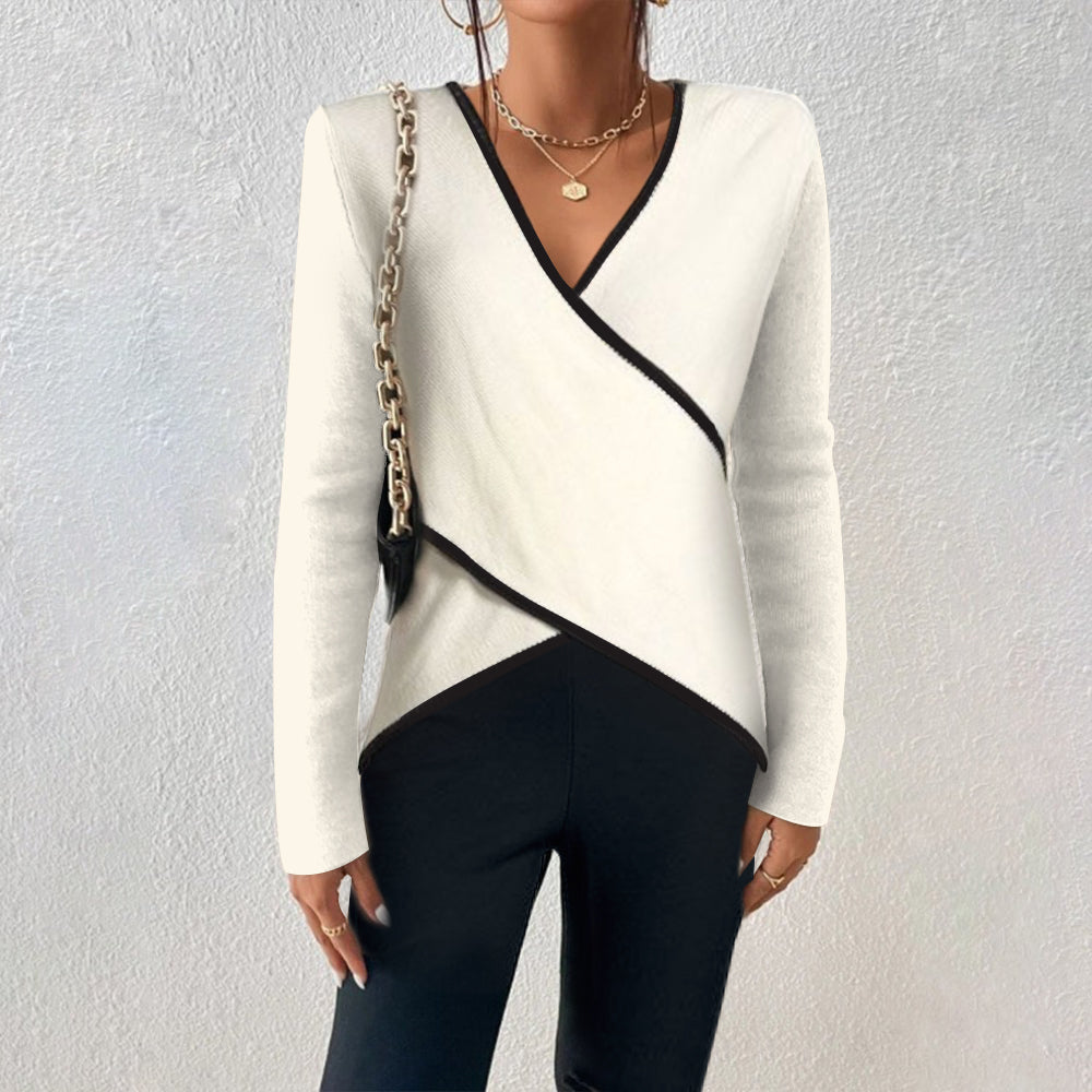 Naya Sweater for Women – Luxe V-Neck Sweater with Comfortable Fit & Timeless Elegant Design