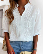 Emelia Blouse for Women – Elegant Top with Puff Sleeves & Comfortable Cut