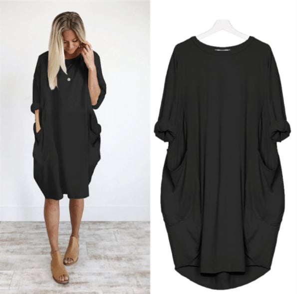 Delaney Summer Dress for Women – Light Fabric, Loose Cut & Chic Round Neck