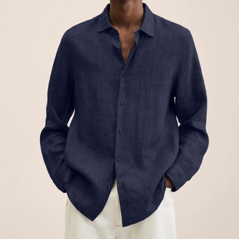 Giovanni Shirt for Men – Breathable Linen, Long Sleeves, Classic & Elegant Design