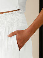 Juna Maxi Skirt for Women – Boho High-Waist Skirt, Smocked & Ruffled, Summer