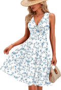 Sophie Dress for Women – Mini Wrap Dress, Sleeveless V-Neck with Pockets, Summer