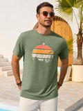 Enzo T-Shirt for Men – Graphic Crew Neck Tee, Vintage Beach & Casual Style