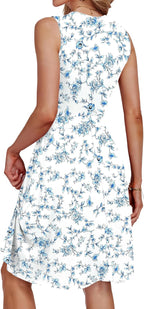 Sophie Dress for Women – Mini Wrap Dress, Sleeveless V-Neck with Pockets, Summer