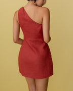 Emelia Cocktail Dress for Women – Asymmetric Elegance & Comfort in Flowy Fabric