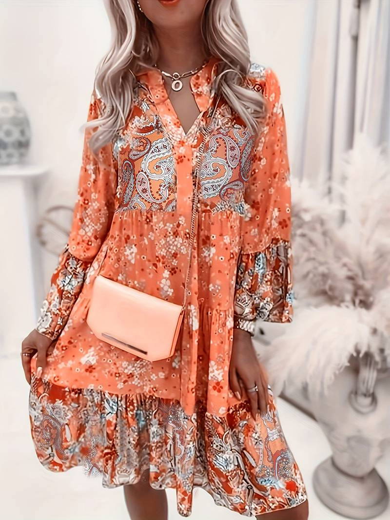 Pascale Boho Dress for Women – Light Maxi with Timeless Floral Print & Flattering Cut