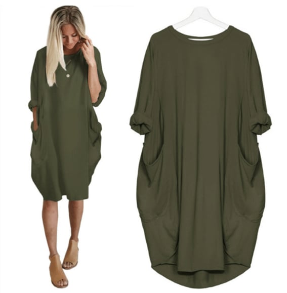Delaney Summer Dress for Women – Light Fabric, Loose Cut & Chic Round Neck