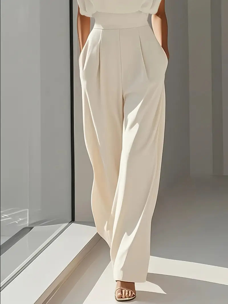 Mira Jumpsuit for Women – Elegant Jumpsuit with High Waist, Straight Legs & Light Fabric