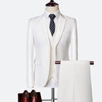 David Suit for Men – Elegant 3-Piece Suit, Breathable & Comfortable for Weddings & Business