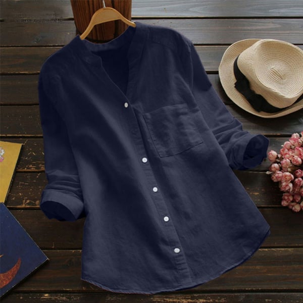 Aloyse Shirt for Women – Comfort in Breathable Linen-Cotton & Relaxed Loose Cut