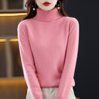 Emmie Cashmere Turtleneck Sweater for Women – Premium Soft Knit for Warmth and Light Comfort