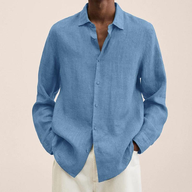 Giovanni Shirt for Men – Breathable Linen, Long Sleeves, Classic & Elegant Design