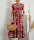 Frances Midi Dress for Women – Elegant Floral Dress in Breathable Fabric with Feminine Cut