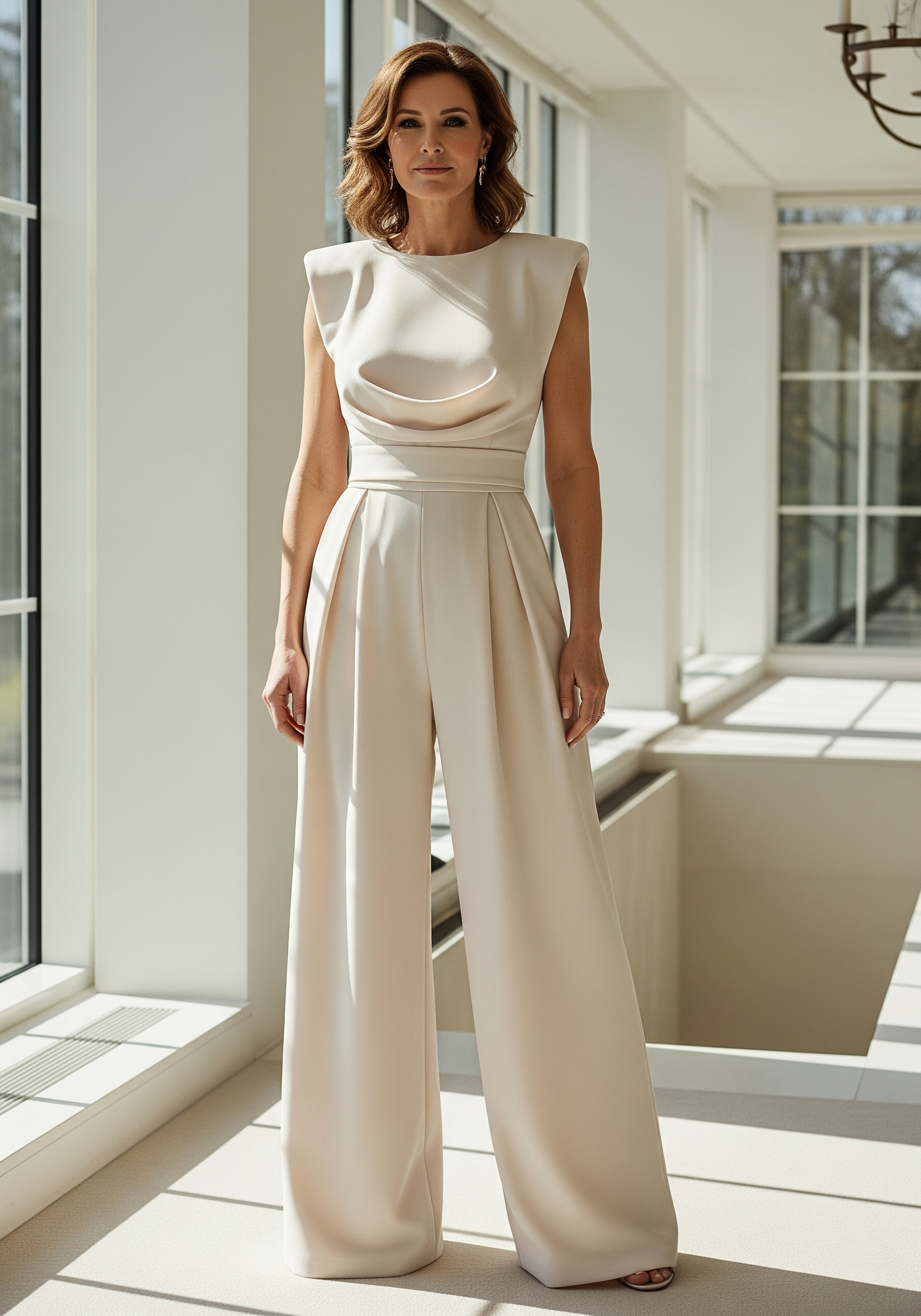 Mira Jumpsuit for Women – Elegant Jumpsuit with High Waist, Straight Legs & Light Fabric
