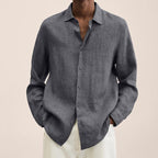 Giovanni Shirt for Men – Breathable Linen, Long Sleeves, Classic & Elegant Design