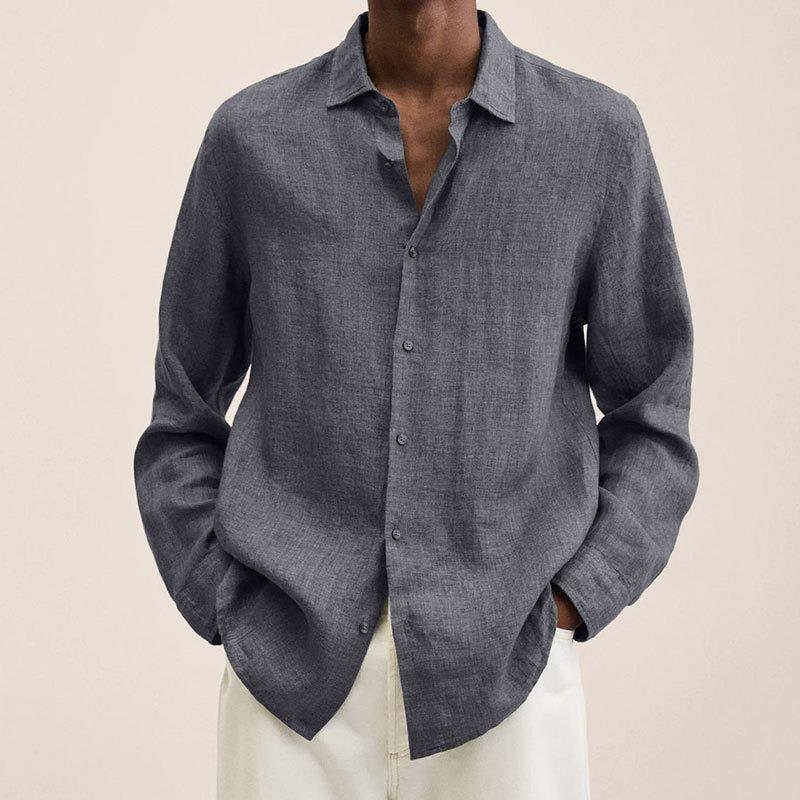Giovanni Shirt for Men – Breathable Linen, Long Sleeves, Classic & Elegant Design