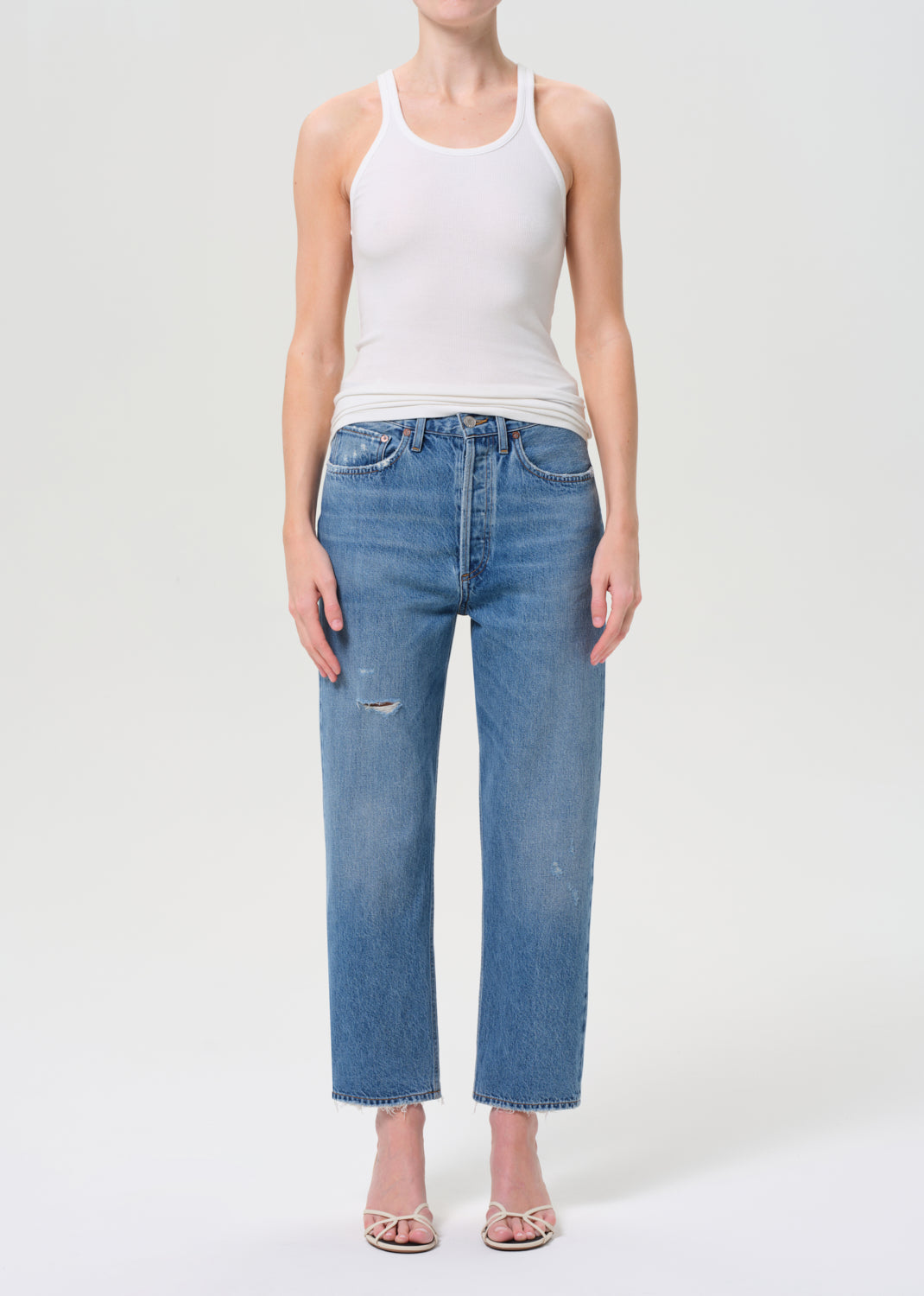 90's Crop Mid Rise Straight in Shrine