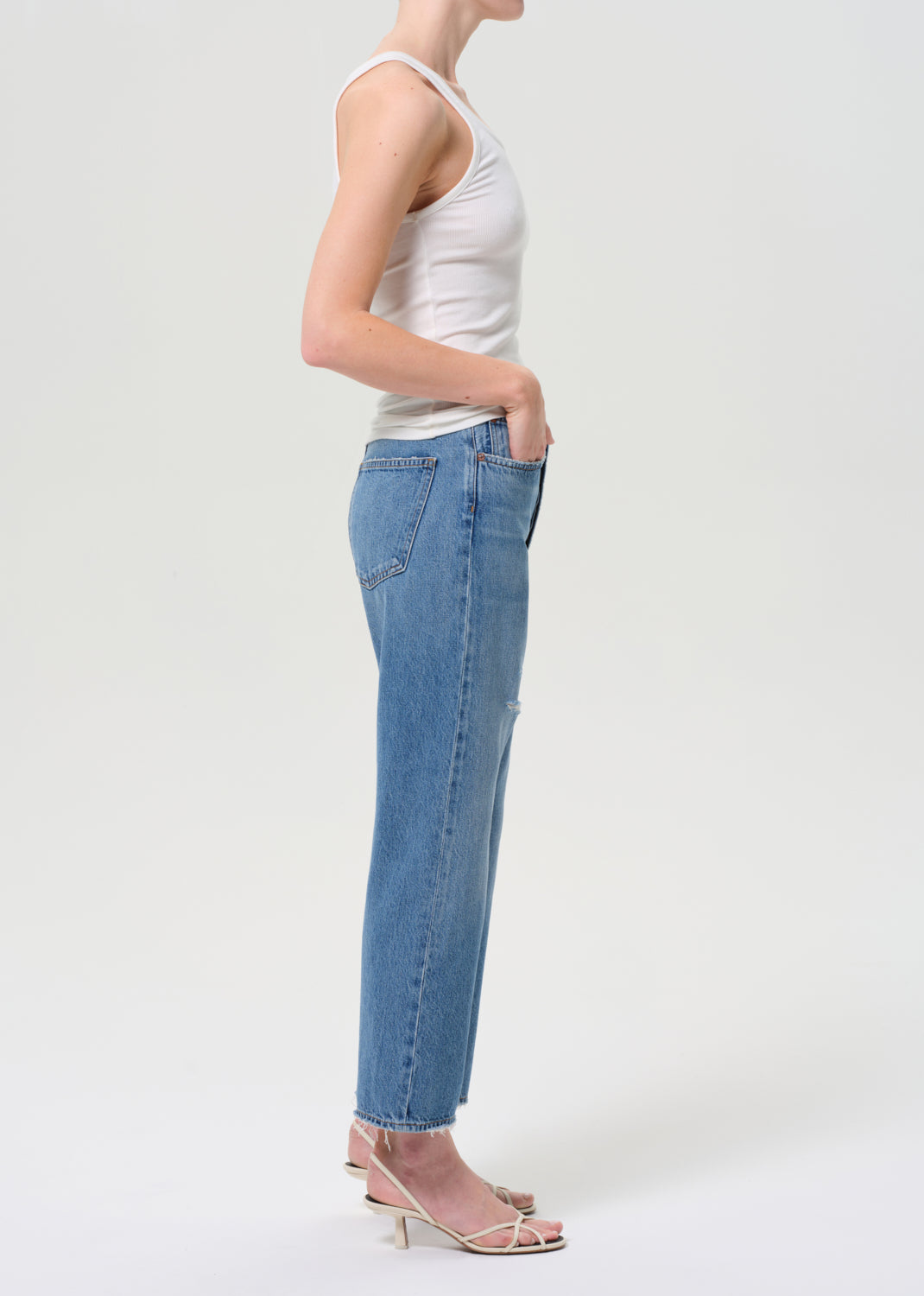 90's Crop Mid Rise Straight in Shrine