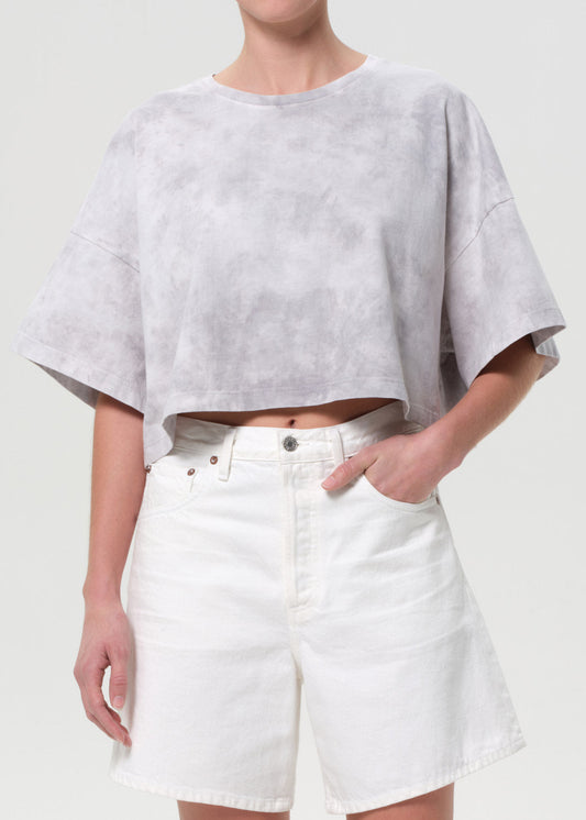 Arli Oversized Cropped Tee in Turbine