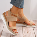 Anna Platform Sandals for Women – Elastic Straps & Comfortable Summer Sandals with Stylish Look